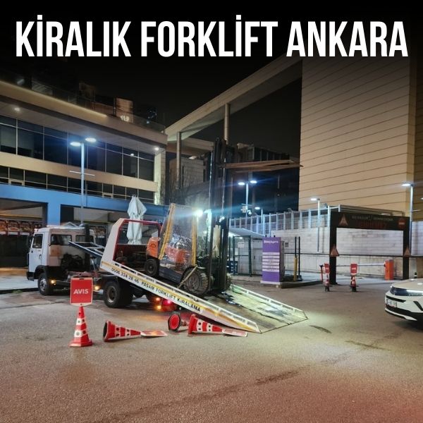 Batıkent bölgesinde günlük forklift kiralama hizmeti sunan forklift aracı